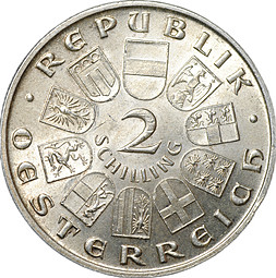Монета 2 шиллинга 1931 175 лет со дня рождения Вольфганга Амадея Моцарта Австрия