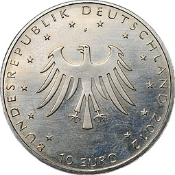 Монета 10 евро 2012 200 лет сказкам братьев Гримм медно-никель Германия