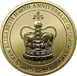 Монета 1 доллар 2013 60 лет коронации Елизаветы II Австралия