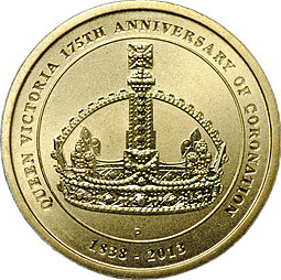 Монета 1 доллар 2013 175 лет коронации Королевы Виктории Австралия