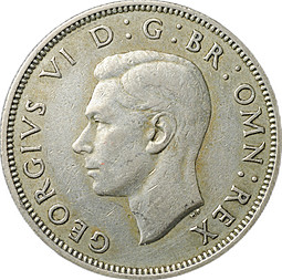 Монета 2 шиллинга (флорин) 1946 Великобритания