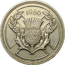 Монета 2 фунта 1986 XIII Игры Содружества Великобритания