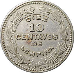 Монета 10 сентаво 1954 Гондурас