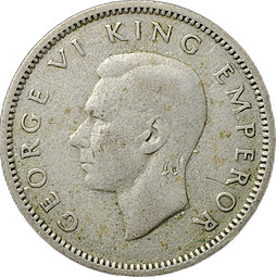 Монета 6 пенсов 1944 Новая Зеландия