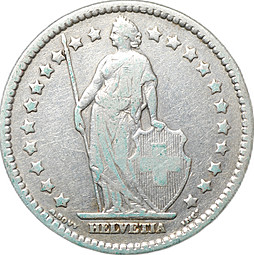 Монета 1 франк 1911 Швейцария