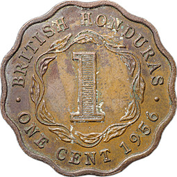 Монета 1 цент 1956 Британский Гондурас