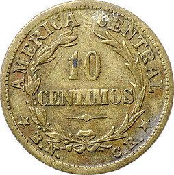 Монета 10 сентимо 1946 Коста-Рика