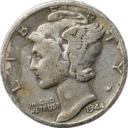 Монета Дайм (10 центов) 1944 США
