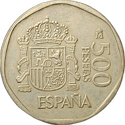 Монета 500 песет 1987 Испания