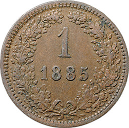 Монета 1 крейцер 1885 Австрия