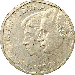 Монета 500 песет 1989 Испания