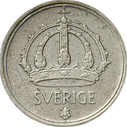 Монета 10 эре 1949 Швеция