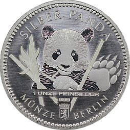 Медаль (жетон) Китайская Панда Берлин 2017 серебро 1 oz Германия