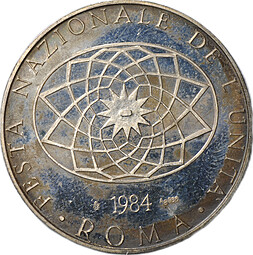 Медаль 1984 Национальный праздник единства Рим Италия