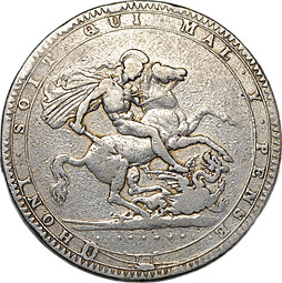 Монета 1 крона 1819 Великобритания
