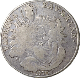 Монета 1 талер 1770 А Амсберг Бавария
