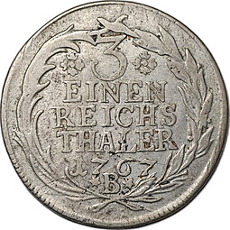 Монета 1/3 талера 1767 Пруссия Германия
