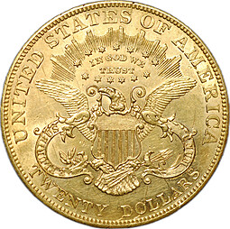 Монета 20 долларов 1904 Филадельфия США