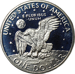 Монета 1 доллар 1971 S Эйзенхауэр серебро PROOF США