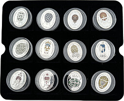 Набор Императорская коллекция Карла Фаберже Шедевры ювелирного искусства Яйца 33 медали