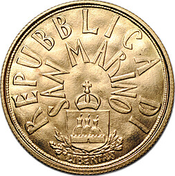 Монета 2 скудо 1983 Вечная свобода Сан-Марино
