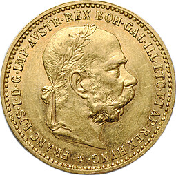 Монета 10 крон 1906 Австро-Венгрия