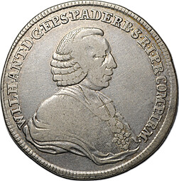 Монета 2/3 талера 1764 Вильгельм Антон Ассебургский Падерборн
