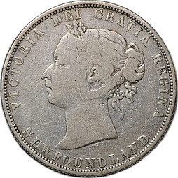 Монета 50 центов 1873 Ньюфаундленд
