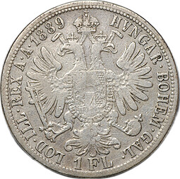 Монета 1 флорин 1889 Австрия