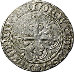 Монета Хальбшотер 1351-1382 Винрих фон Книпроде Тевтонский орден