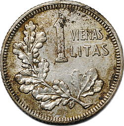 Монета 1 лит 1925 Литва