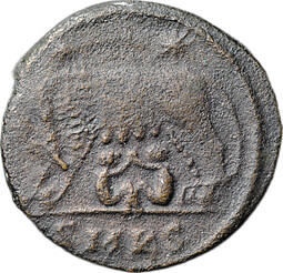Монета Фоллис 330-333 Константин I (306-337) Памятный Ромул и Рем Римская Империя