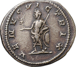 Монета Антониниан 216 Каракалла Венера, в руке Викториола Римская Империя