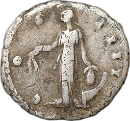 Монета Денарий 148 - 149 Антонин Пий Аннона Римская Империя