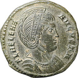 Монета Фоллис 326 Елена Равноапостольная, мать Константина I Секустас Римская Империя