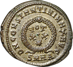 Монета Фоллис 325 - 326 Константин I Великий VOT Римская Империя