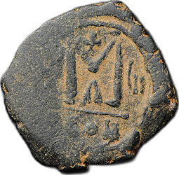 Монета Фоллис 618 - 619 Ираклий I Мартина и Константин Византия