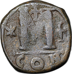 Монета Фоллис 518 - 522 Юстин I  Византия
