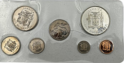 Годовой набор монет 1, 5, 10, 20, 25, 50 центов 1, 5 долларов 1971 PROOF Ямайка