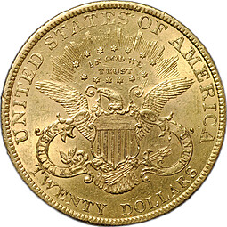Монета 20 долларов 1899 Филадельфия США