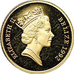 Монета 25 долларов 1992 50 лет битве при Эль-Аламейне Вторая мировая война Белиз