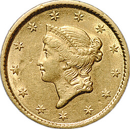 Монета 1 доллар 1853 Филадельфия США