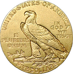 Монета 5 долларов 1910 Филадельфия США