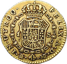 Монета 1 эскудо 1792 Испания