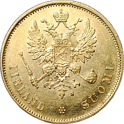 Монета 10 Марок 1878 S Русская Финляндия