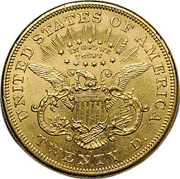 Монета 20 долларов 1874 S - Сан-Франциско США