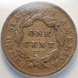 Монета 1 цент 1834 США