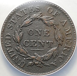 Монета 1 цент 1826 США
