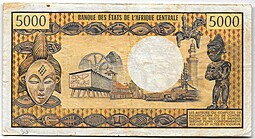 Банкнота 5000 франков 1974 Чад 