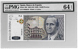 Банкнота 10000 песет 1992 Испания